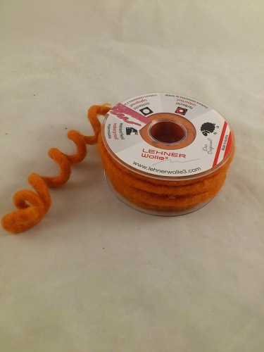 Wool rauris with copperwire 10 m. darkorange (OR04)